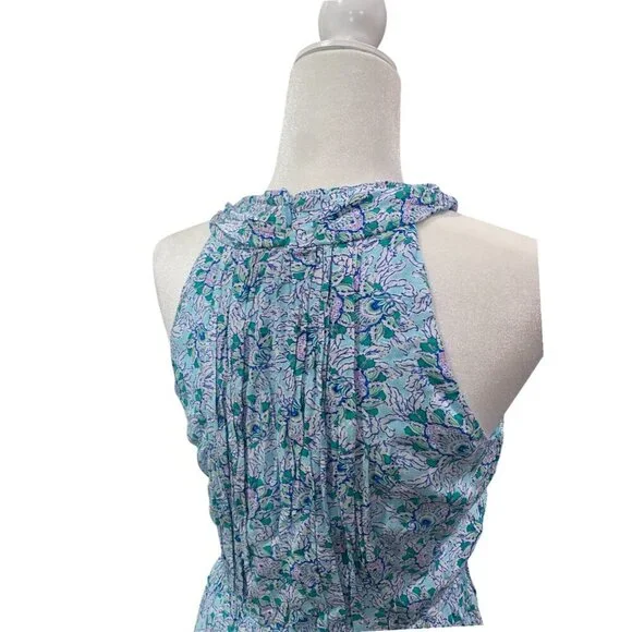 NWT Ann Taylor LOFT Petite Bloom Crossover Halter high Neck Dress 4P - Picture 4 of 8